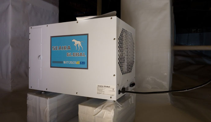 Crawl space dehumidifier installation