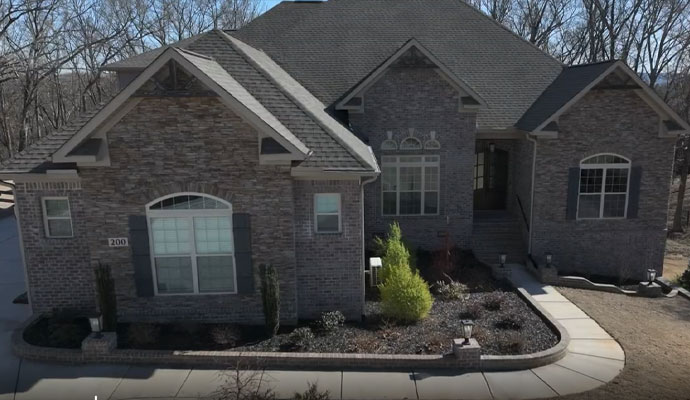 Luxury house exterior view
