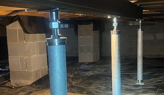 Crawl space floor support