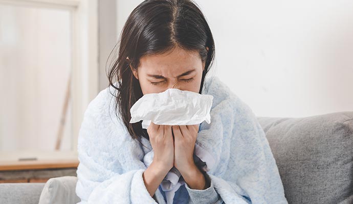Person affected by allergens