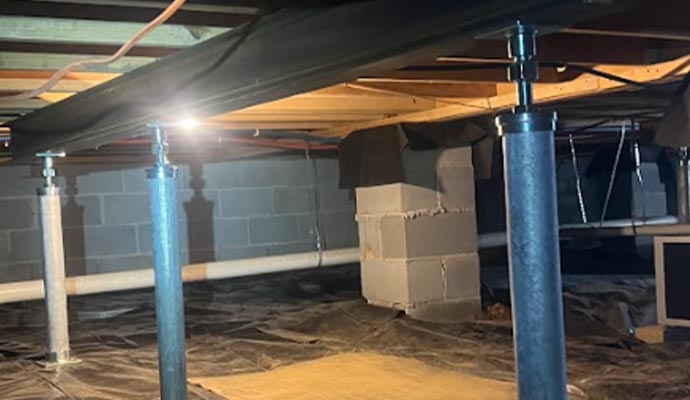 Crawl space floor Supports
