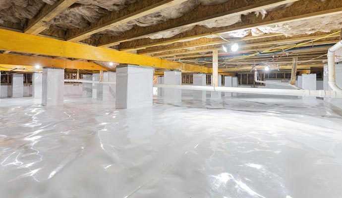 Newly encapsulated crawl-space