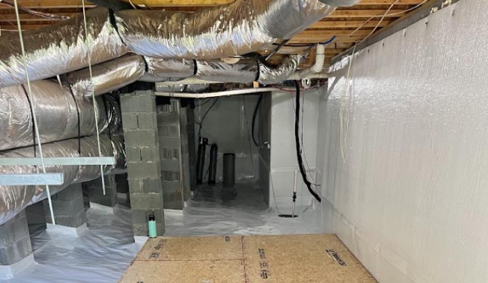 Newly installed duct work