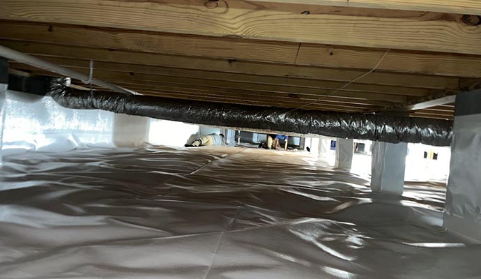 Newly repaired crawl-space