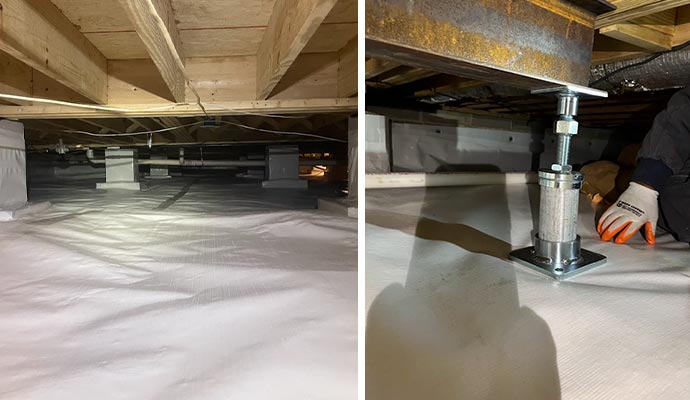 Collage of crawl space services