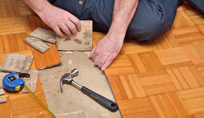 Flooring repair service