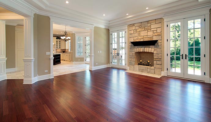 Luxury living room with laminate flooring