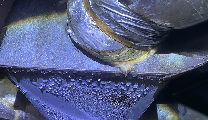 HVAC ductwork sweating