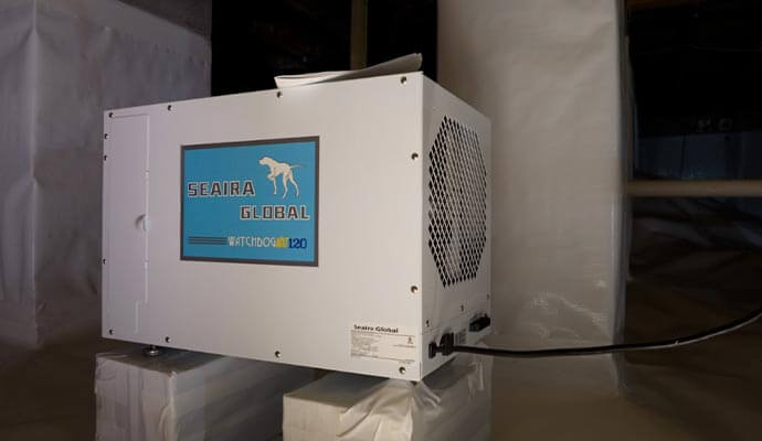Installed dehumidifier