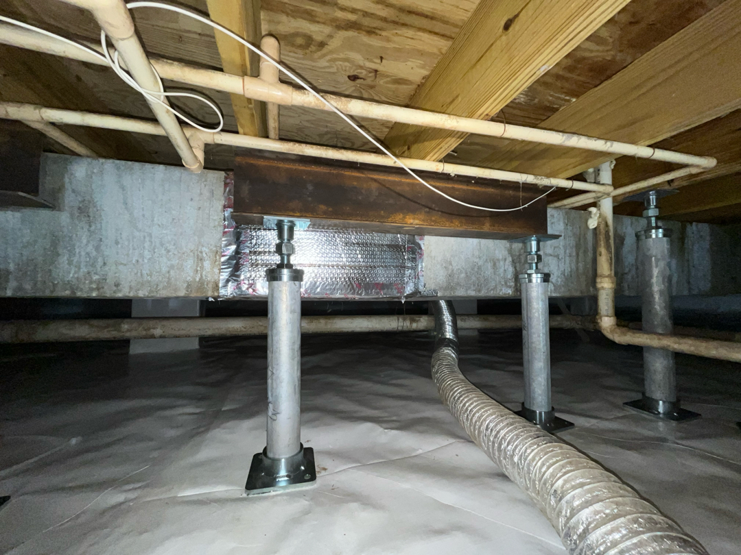 Floor Supports with Steel I Beam Cullman AL Heartstrong