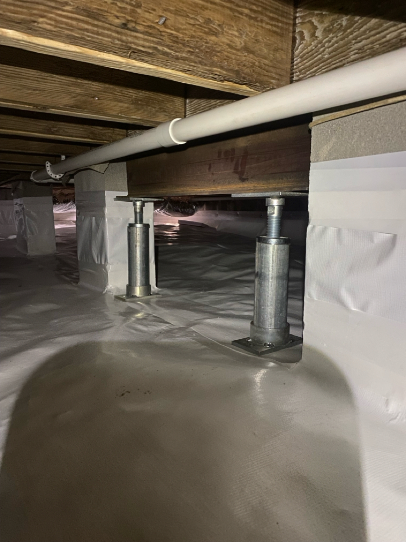 Steel Floor Supports and Soda Blasting Makeover