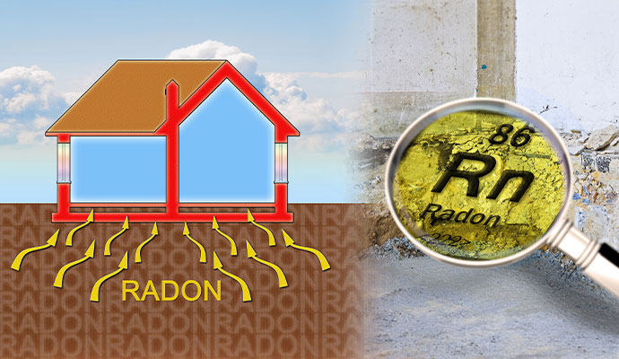Radon gas home inspection testing