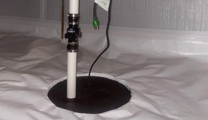 Sump pump installation